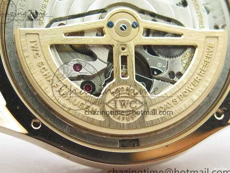 MIROTIME 0218 Compact Portugieser Perpetual Calendar IW503302 RG V9F 1:1 Best Edition White Dial on Brown Leather Strap A 7113